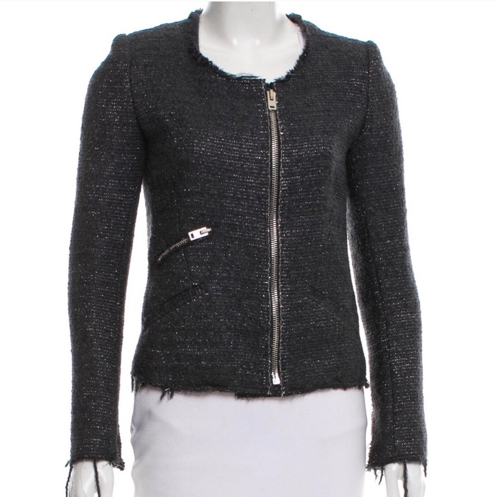 Iro boucle zip jacket